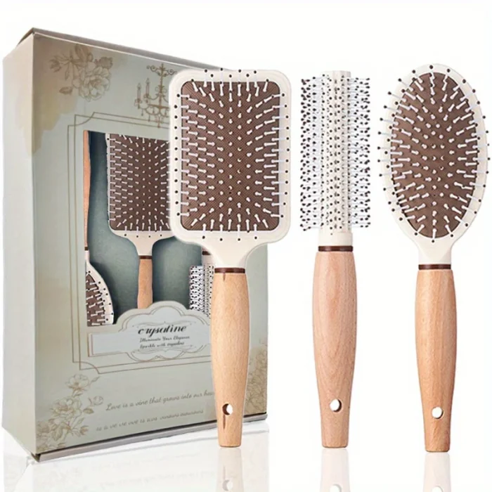 S89930f743349412fb339d55e5a4353cdx.webp Brosse à cheveux avec manche en bois