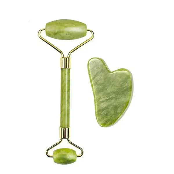 Rouleau de jade naturel pour le visage (Gua Sha)