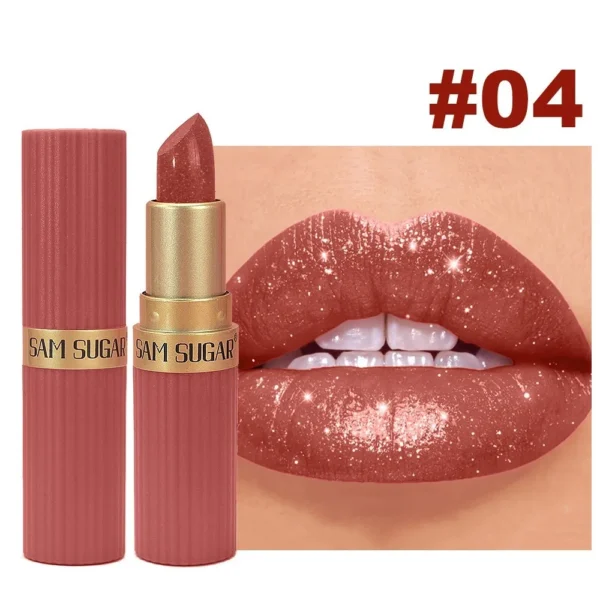 Rouge à lèvres pailleté waterproof luxueux