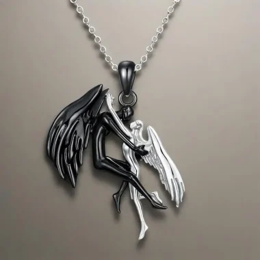 Collier pendentif en acier inoxydable pour un couple