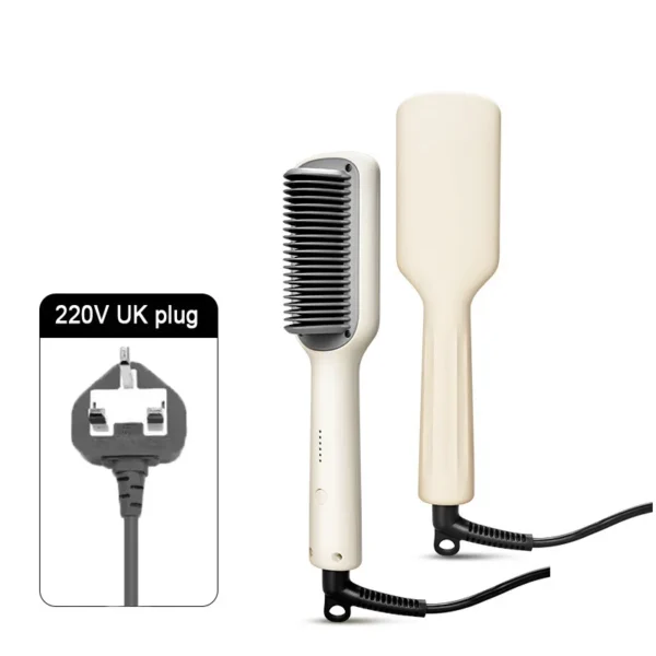 Brosse à lisser portables 2 en 1 avec peign
