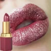 Rouge à lèvres en tube doré, 6 couleurs