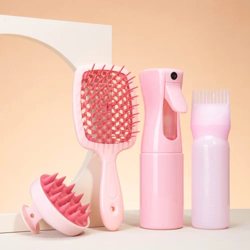 Ensemble de 4 peignes de massage du cuir