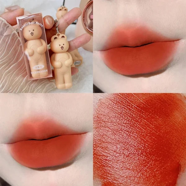 Porte-clés ours mignon, gloss à lèvres