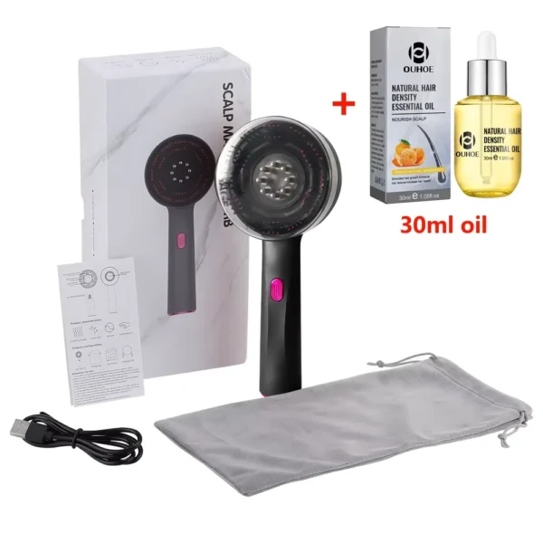 Peigne de massage électrique à vibrations 3 modes