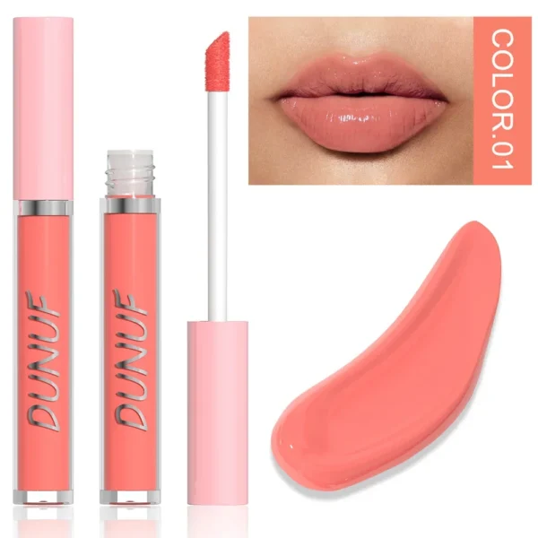 Glaze Miroir Rose Nude Brun 16 Couleurs Gloss à Lèvres