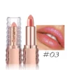 Rouge à lèvres rose luxueux à paillettes
