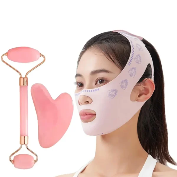 Rouleau de massage facial et outil Gua Sh