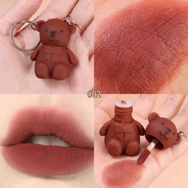 Porte-clés ours mignon, gloss à lèvres