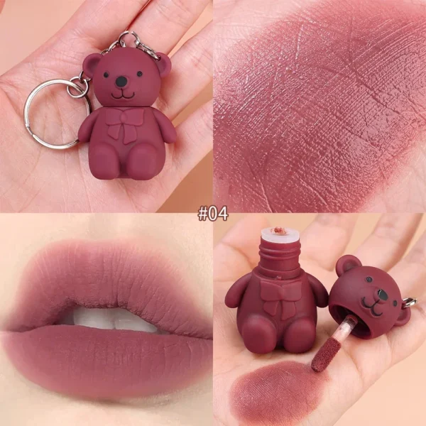 Porte-clés ours mignon, gloss à lèvres