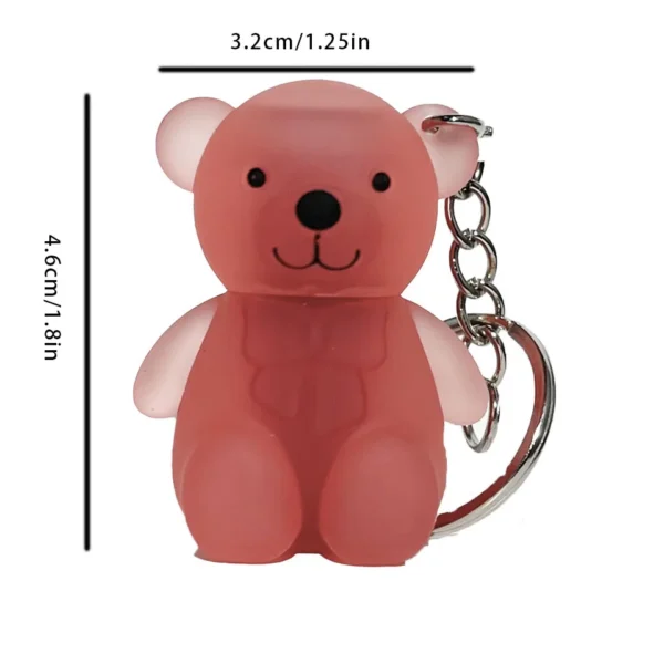 Glosse Porte-clés ours mignon naturel