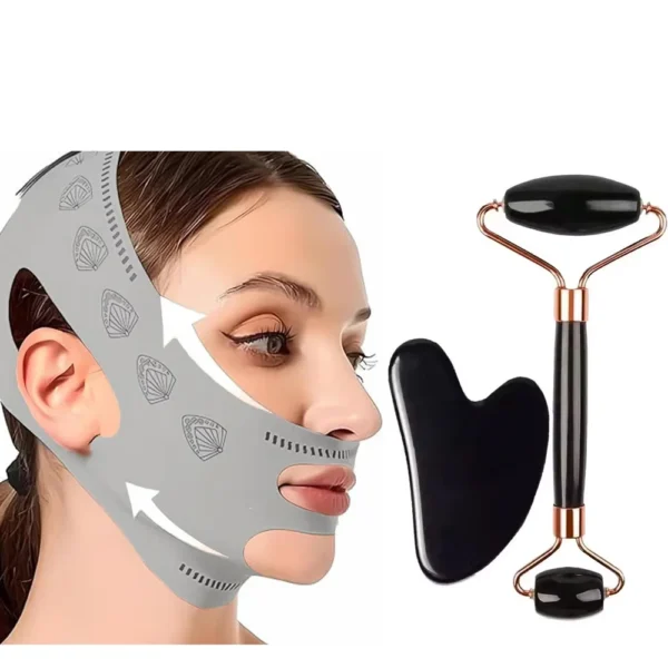 Rouleau de massage facial et outil Gua Sh