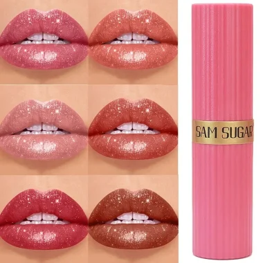 Rouge à lèvres pailleté waterproof luxueux