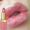 Rouge à lèvres en tube doré, 6 couleurs