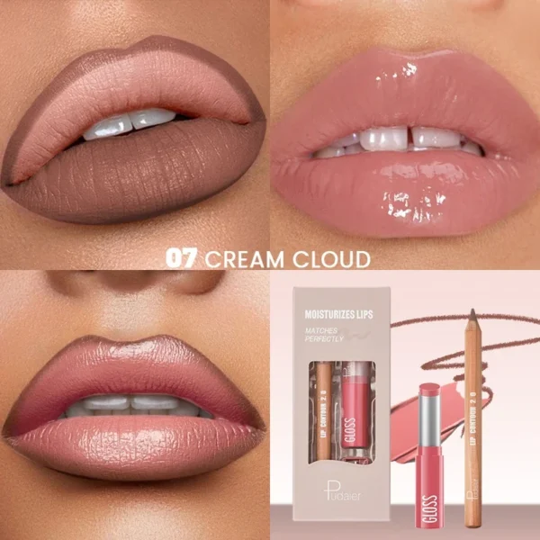 Coffret cadeau huile à lèvres Pudaier Lip Line Wet Gloss