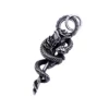 Collier pendentif serpent punk en acier