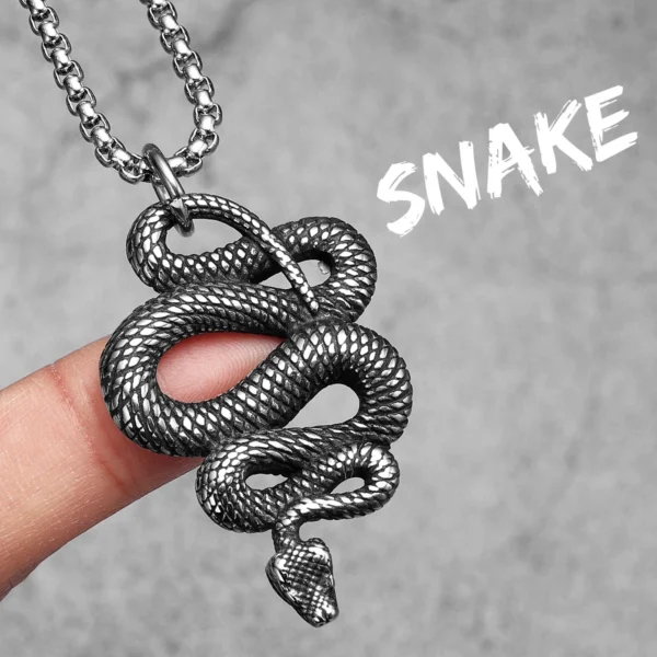 Colliers rétro serpent pour hommes et femmes