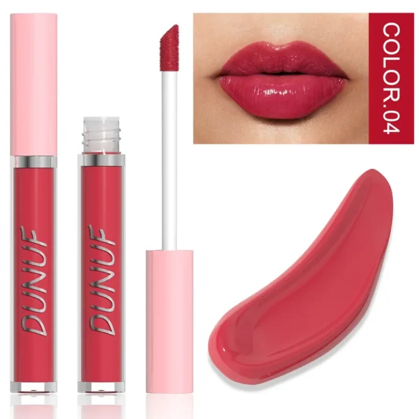 Glaze Miroir Rose Nude Brun 16 Couleurs Gloss à Lèvres