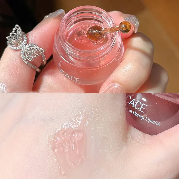 Petit pot de miel, rouge à lèvres brillant