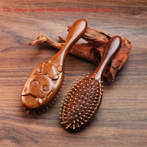 Brosse à coussin d'air en bois de santal