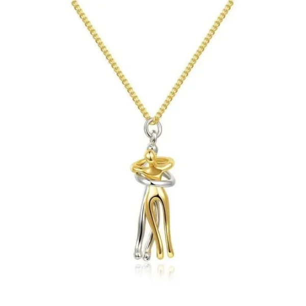 Collier Bicolore, Pendentif Mère et Enfant Détachable