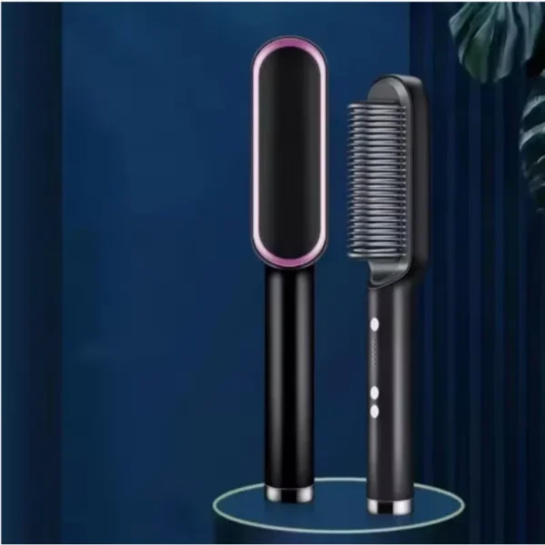 Brosse lissante électrique PTC, sèche-cheveux