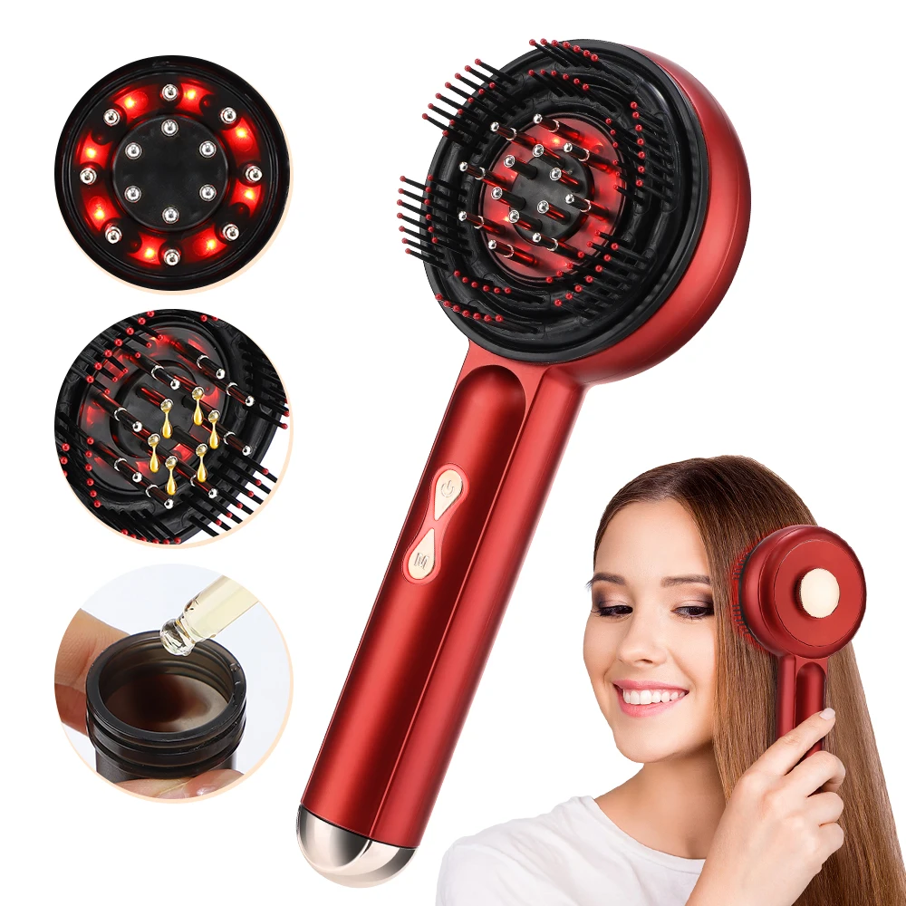 Peigne de massage électrique vibrant à lumière – Image 5