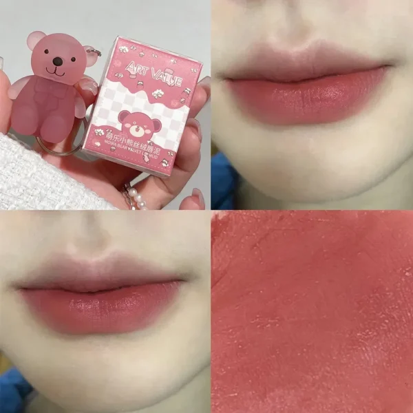 Porte-clés ours mignon, gloss à lèvres