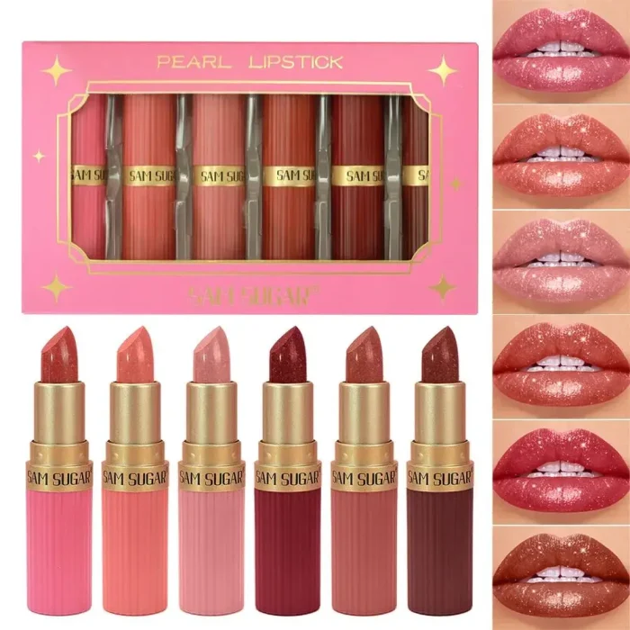 Sd3b5c076dd244336a0ecf8120b9ba42aM.webp Coffret de 6 rouges à lèvres rose diamant