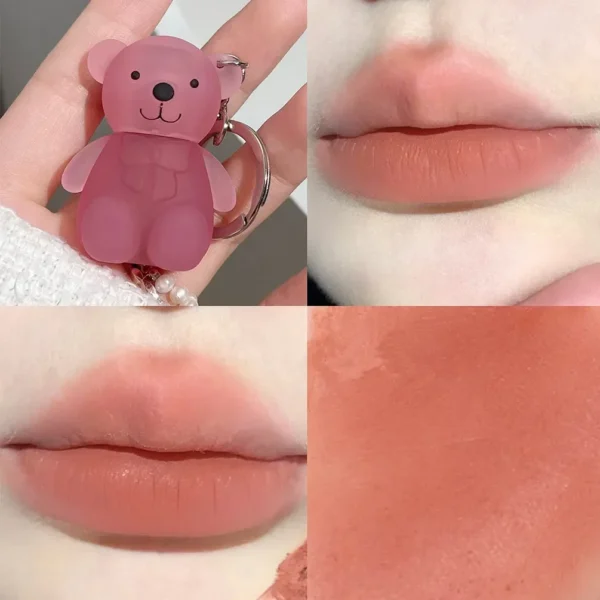 Porte-clés ours mignon, gloss à lèvres