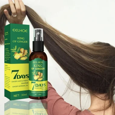Huile au gingembre en spray pour la repousse des cheveux