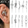 Boucles d'oreilles ZEMO à crochet (1 pièce) en acier