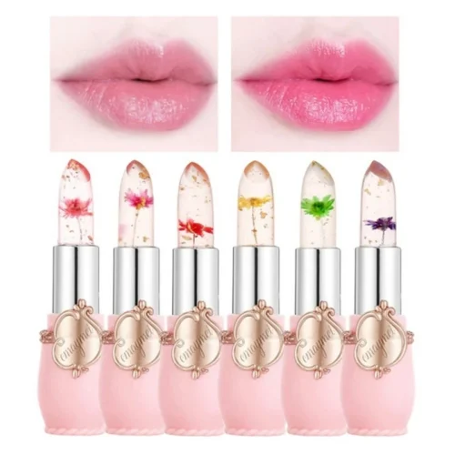 Sda411b875bf54c41a57ae140ed1c053eN.webp Coffret de 6 rouges à lèvres effet gelée florale