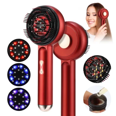 Peigne de massage électrique vibrant à lumière