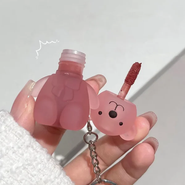 Porte-clés ours mignon, gloss à lèvres