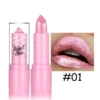 Rouge à lèvres rose luxueux à paillettes