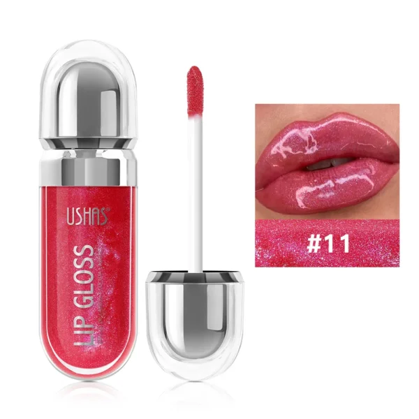 Gloss à lèvres pailleté longue tenue effet miroir