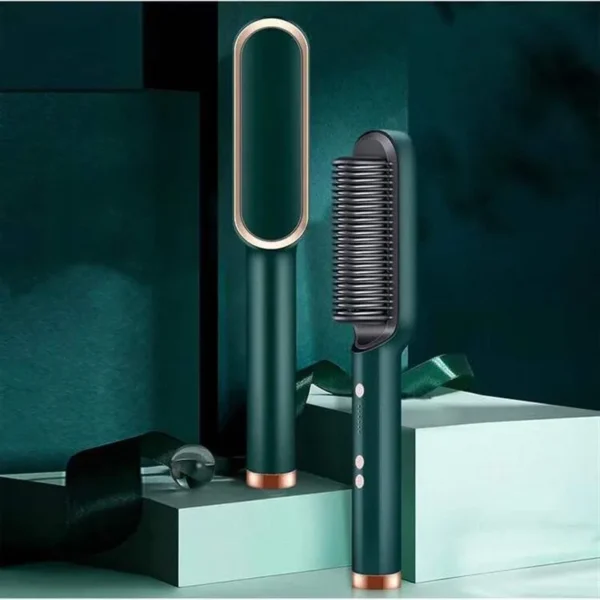 Brosse lissante électrique PTC, sèche-cheveux