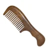 Peigne à cheveux en bois de santal naturel
