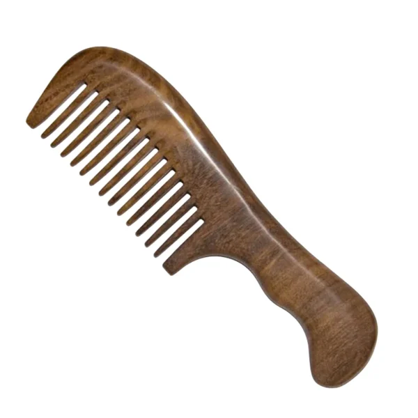 Peigne à cheveux en bois de santal naturel