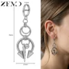 Boucles d'oreilles ZEMO à crochet (1 pièce) en acier