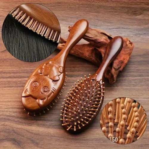 Brosse à coussin d'air en bois de santal