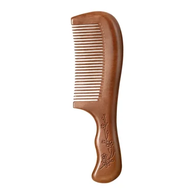 Peigne ancien en bois de santal et acajou