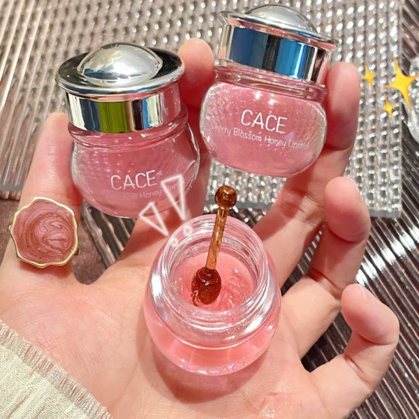 Petit pot de miel, rouge à lèvres brillant