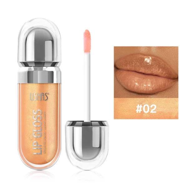 Gloss à lèvres pailleté longue tenue effet miroir
