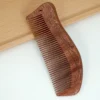 Peigne en bois naturel, peigne à cheveux en bois de santal,