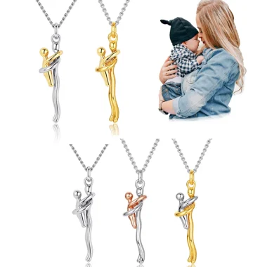 Collier pendentif en acier inoxydable pour la fête des mères