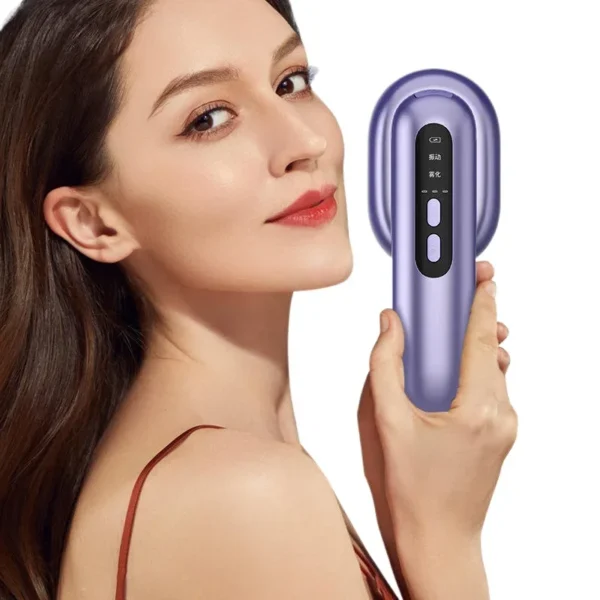 Brosse à cheveux violette à massage de soin