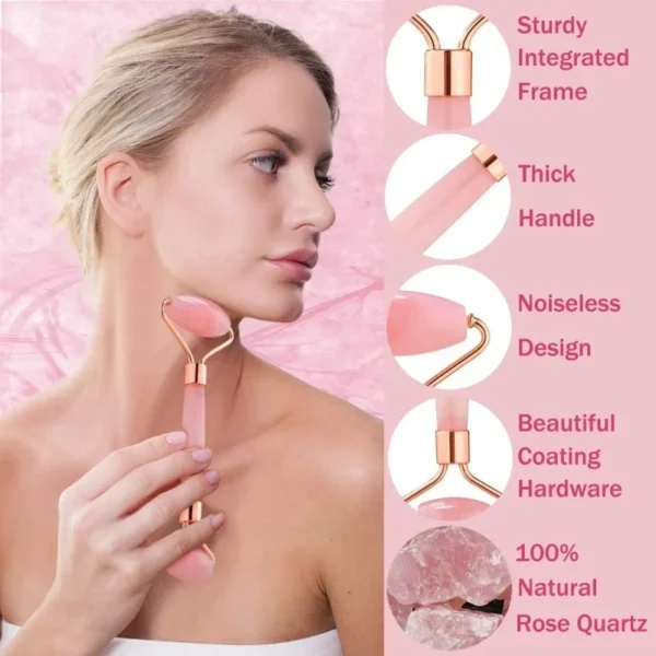 Rouleau de massage facial et outil Gua Sh