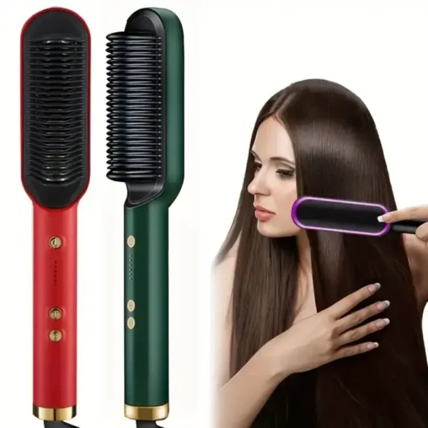 Brosse lissante électrique PTC, sèche-cheveux